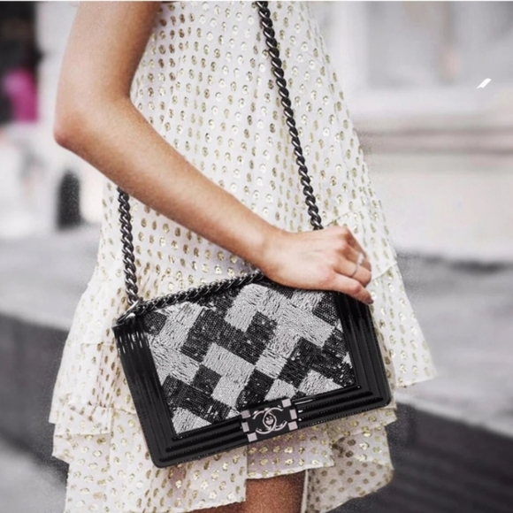 CHANEL Handbags - Chanel Sequin Boy Small Flap Crossbody/Shoulder Bag